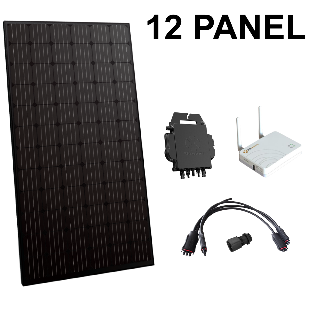 12-Panel, APSystems, DS3-L Dual Micro Inverter, Gridtie Kit