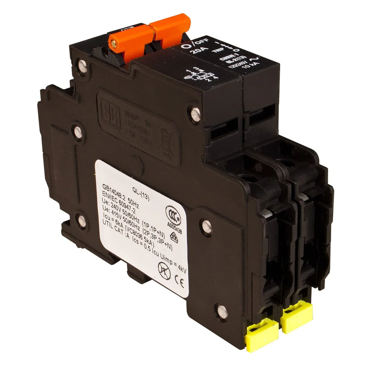 MidNite Solar MNEAC25-2P, 25A 2-Pole 120/240VAC DIN mount Breaker