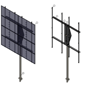 SunRanger Mono-Pole Racking - 8 Panel Landscape